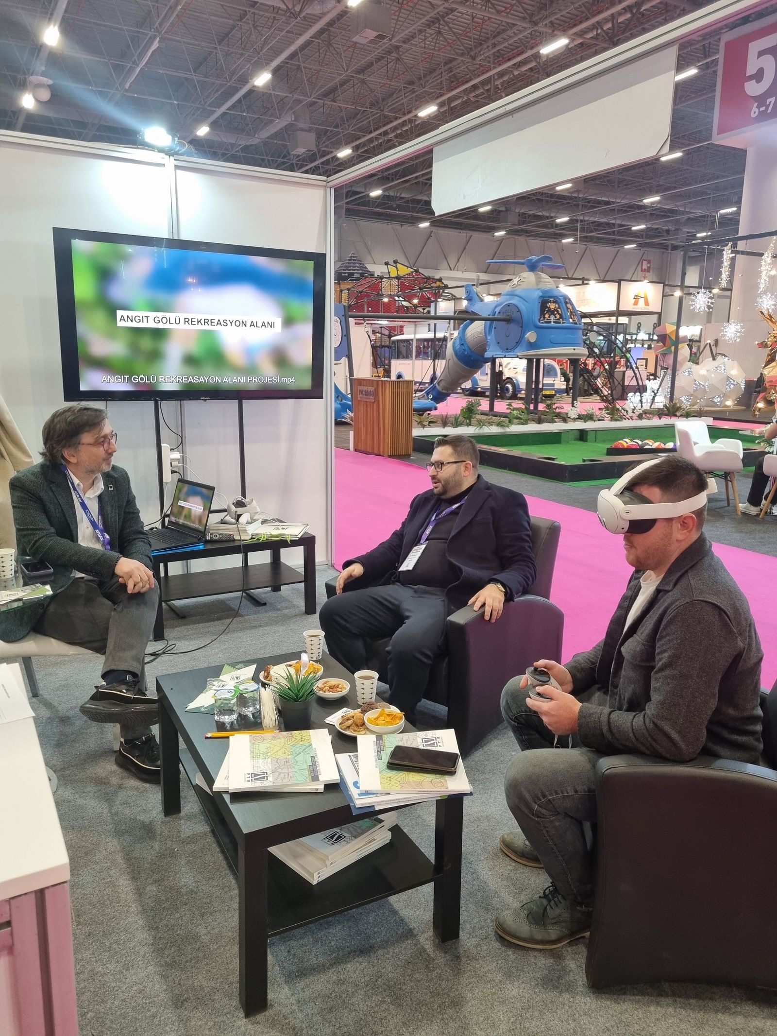A visitor exploring a PTM Project park in virtual reality at ATRAX 2026